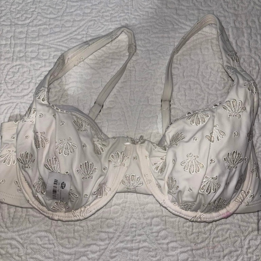 White Floral Bikini with Adjustable Straps